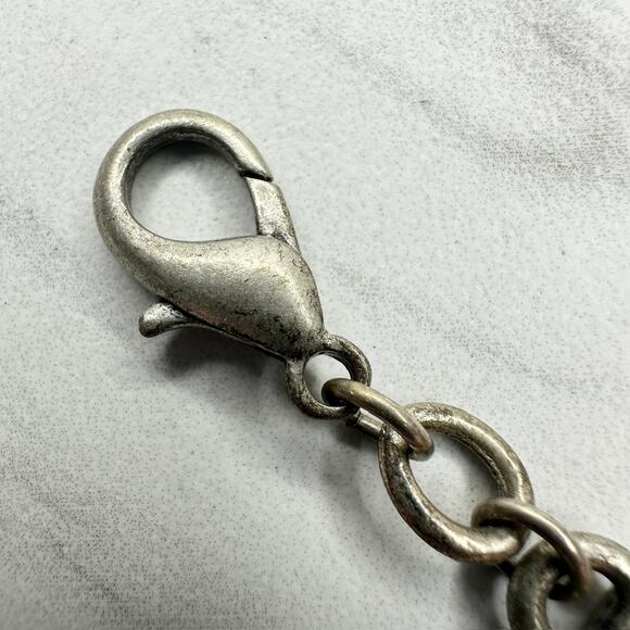 Chico's 2010 Rhinestone Heart Silver Tone Clasp On Charm ✨ - Picture 3 of 8